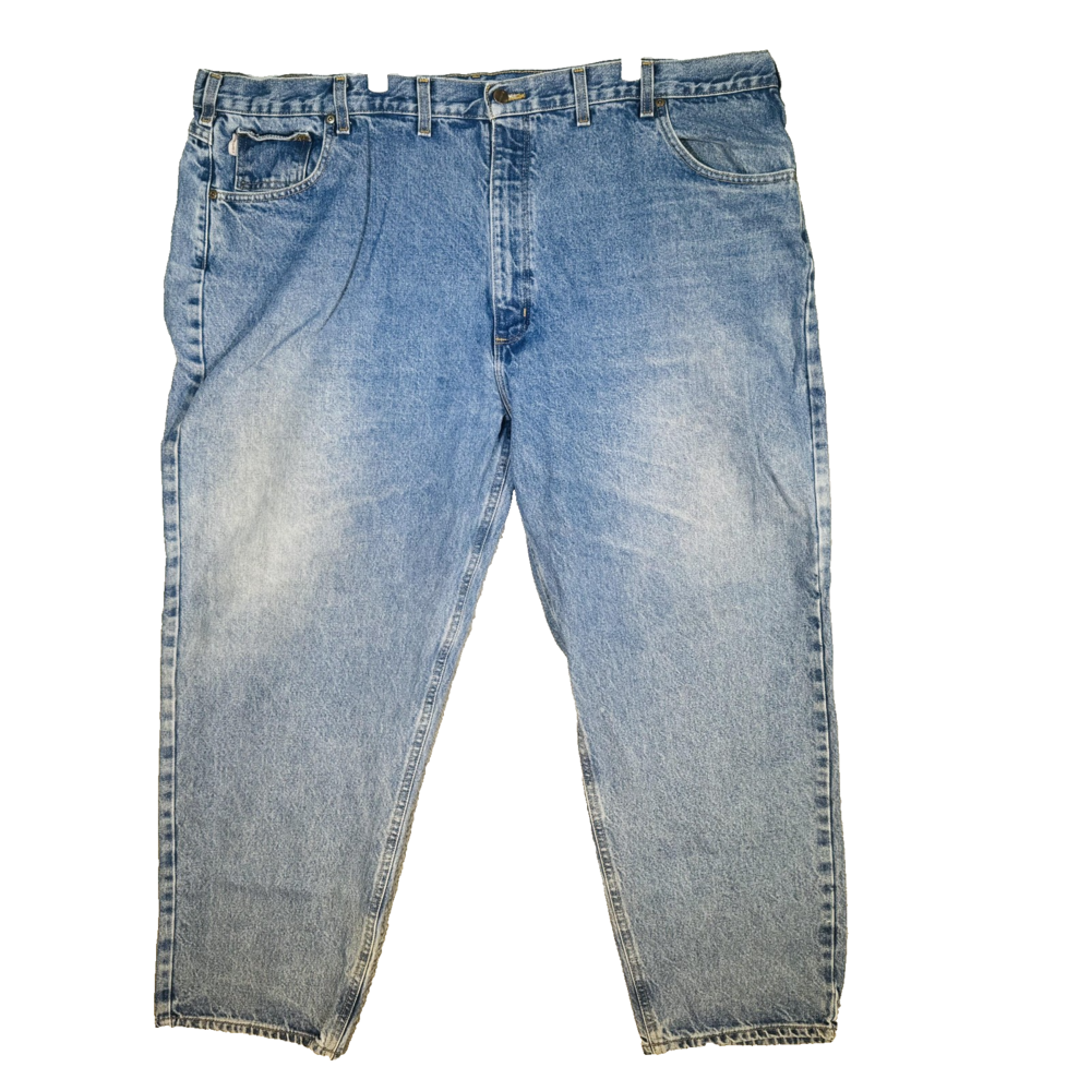 Vintage Carhartt B17 DST Men's Jeans 50x30 Blue Relaxed Fit Tapered Leg Denim